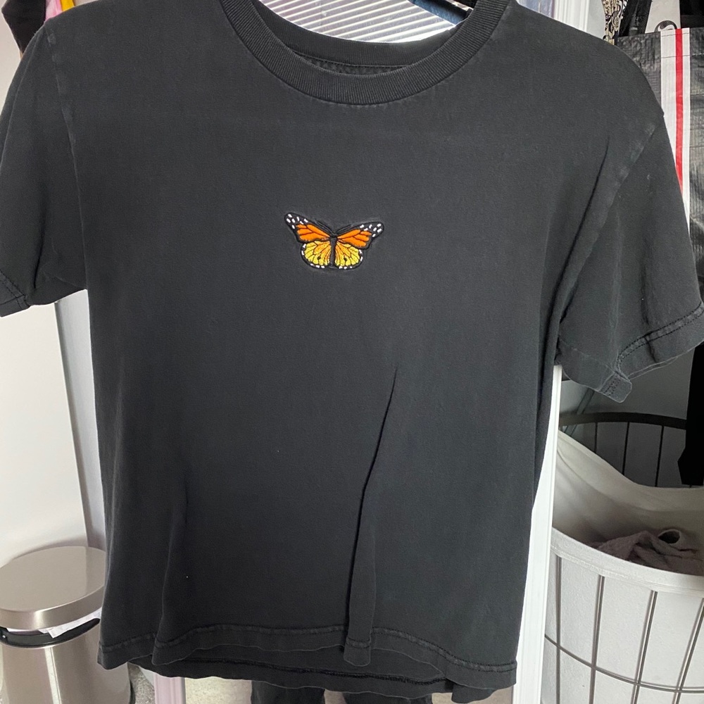 black butterfly t shirt